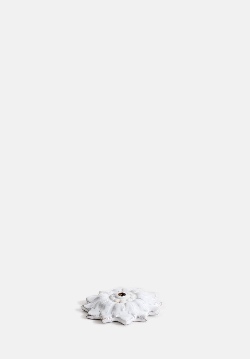 Astier de Villatte Emilie Ceramic Incense Holder in White	