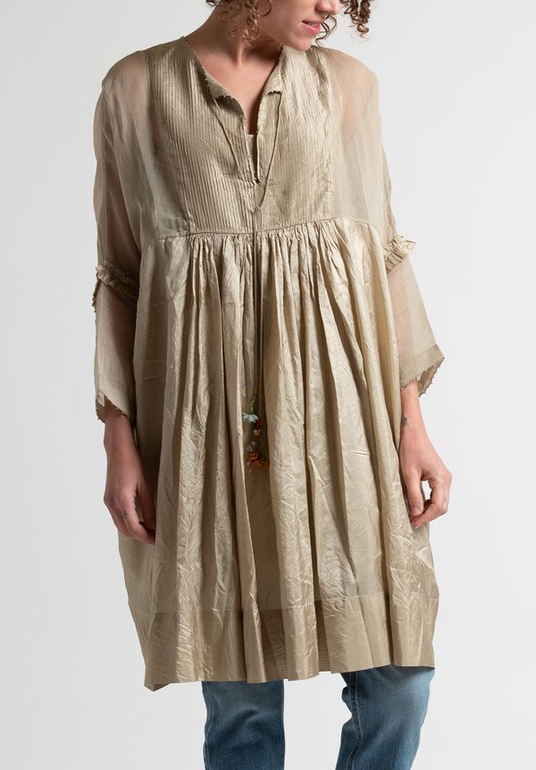 Péro Simple Pleated Tunic in Natural | Santa Fe Dry Goods . Workshop ...