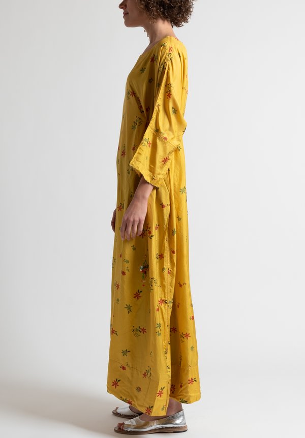 Péro Long Oversized Dress in Yellow	