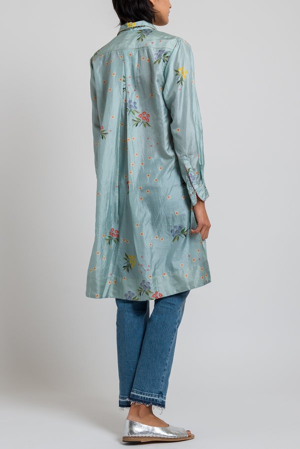 Péro Relaxed Floral Tunic in Ocean	