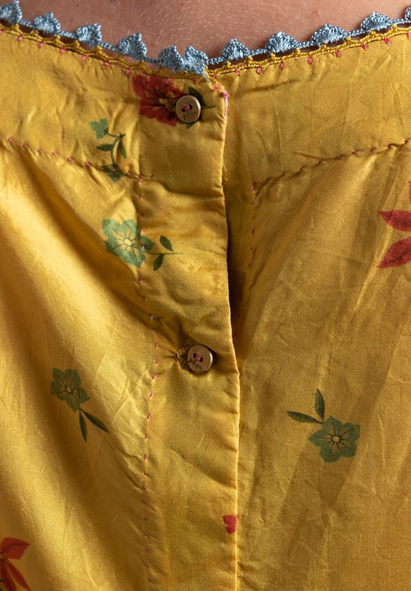 Péro Asymmetrical Floral Tunic in Yellow	