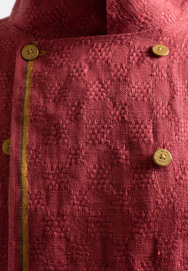 Péro Linen & Silk Woven Jacket in Pink	