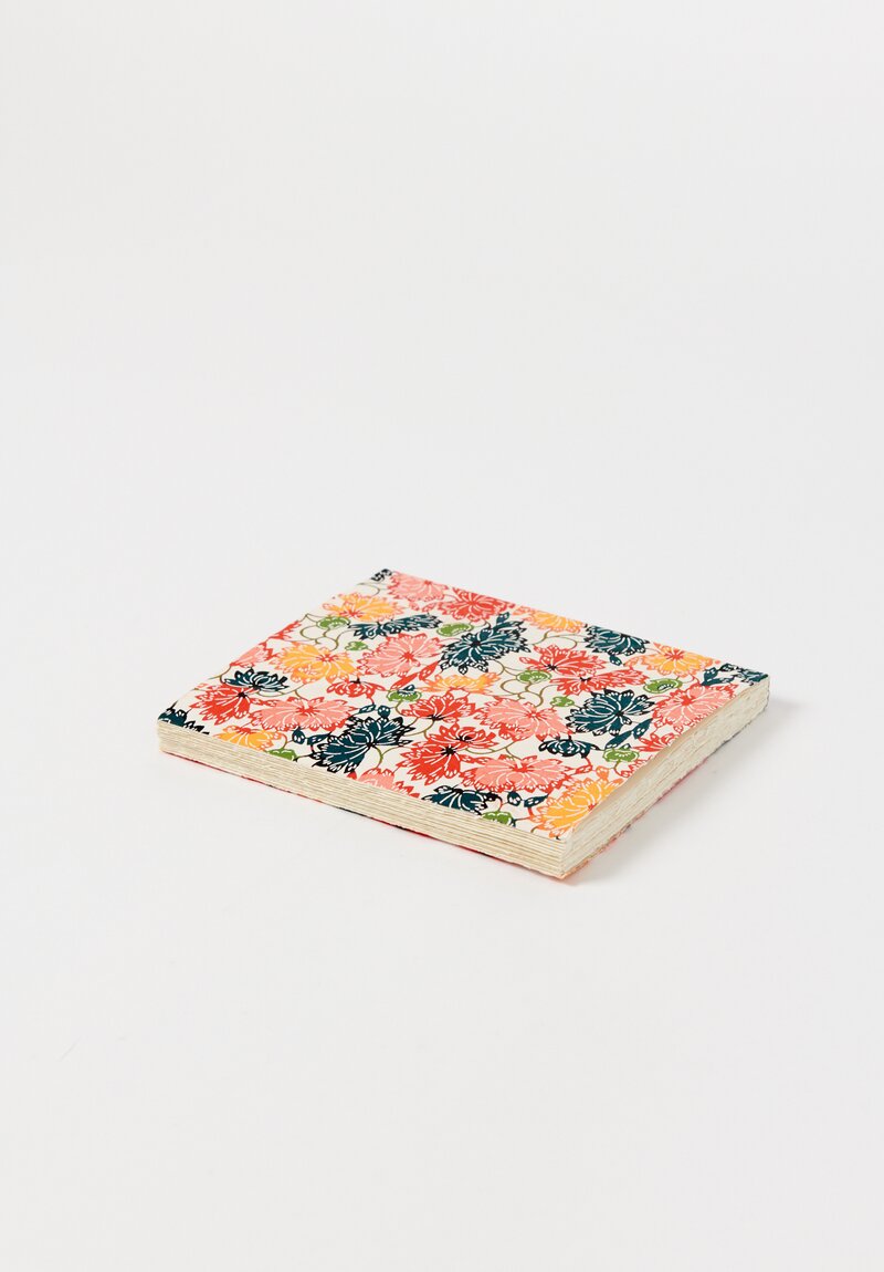 Elam Handprinted Japanese Chiyogami Paper Notebook in Flowers	