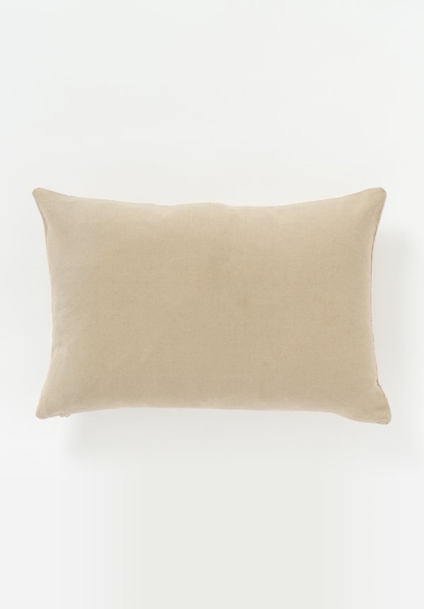 Neeru Kumar Linen / Silk Lumbar Pillow in Natural