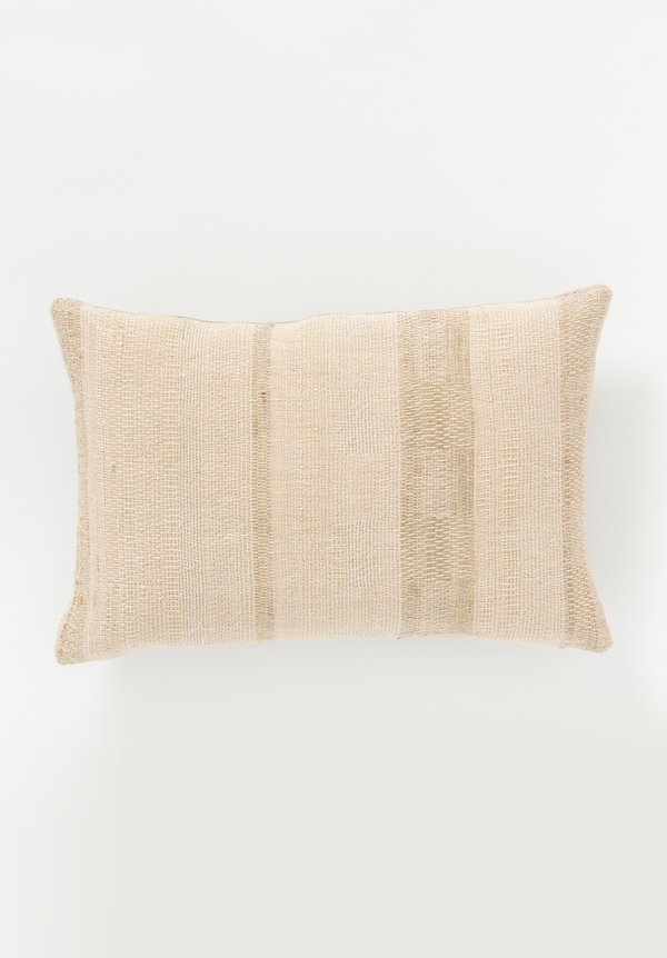 Neeru Kumar Linen / Silk Lumbar Pillow in Natural