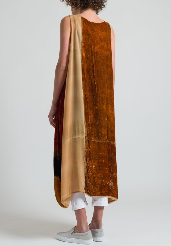 Gilda Midani Silk & Velvet Dress in Solar	