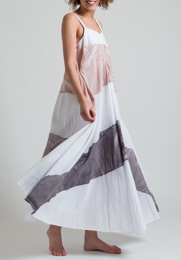 Gilda Midani Fresh Dress in Stripes Cement + Clay + White	