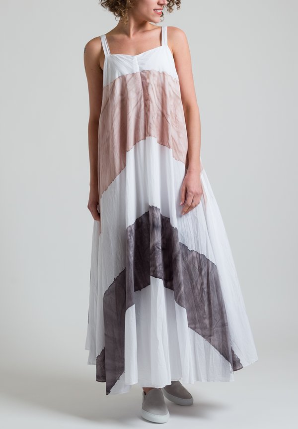 Gilda Midani Fresh Dress in Stripes Cement + Clay + White	