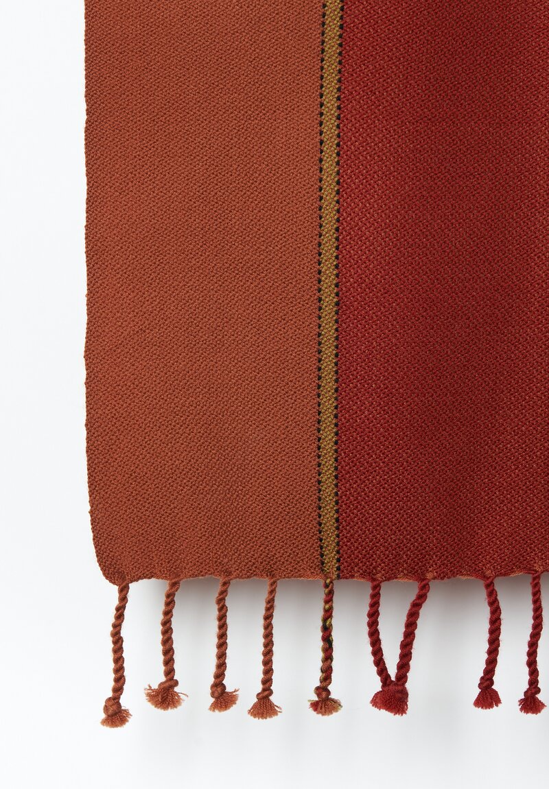 Umrao Wool 4-Ply Stripe Twisted Tassel Queen Blanket	