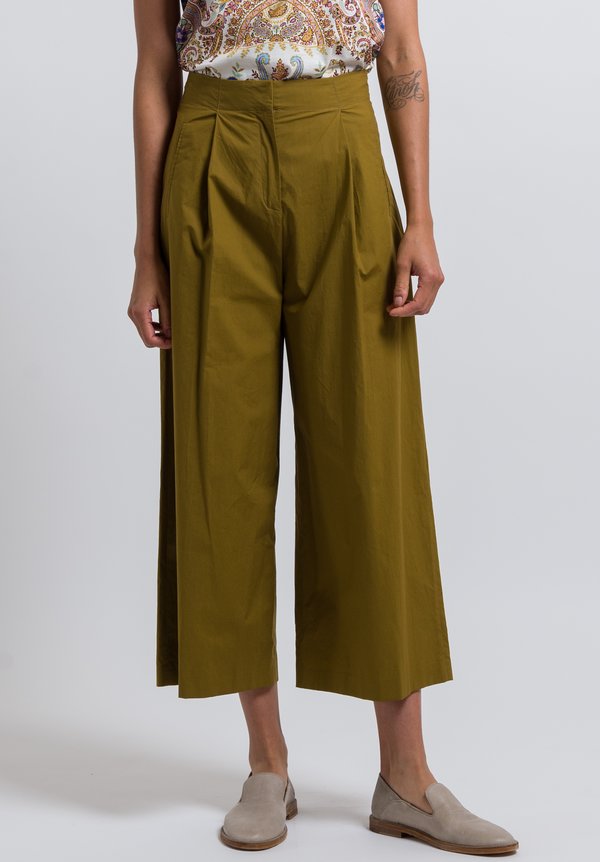 Etro Pleated Culottes in Mustard	