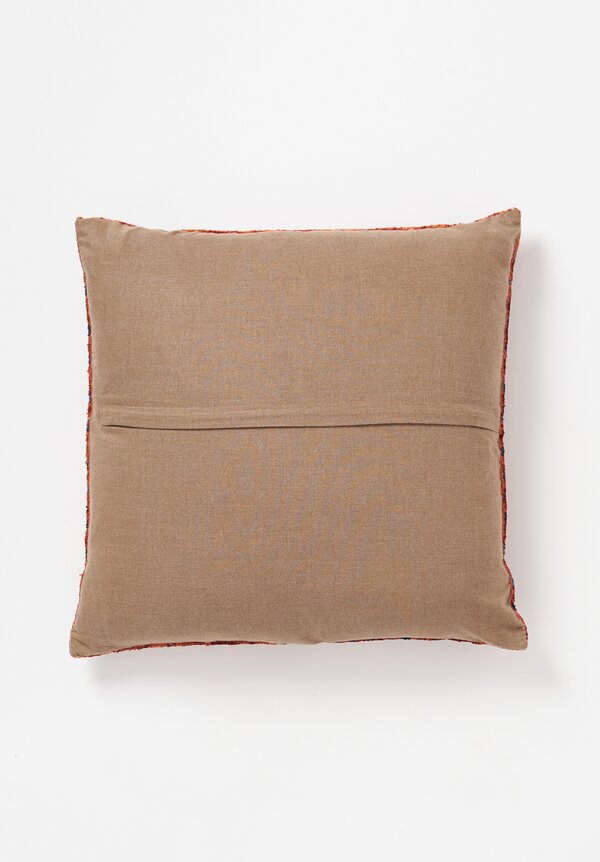Tibet Home Hand Knotted & Woven Square Pillow in Rainbow Khorlo	