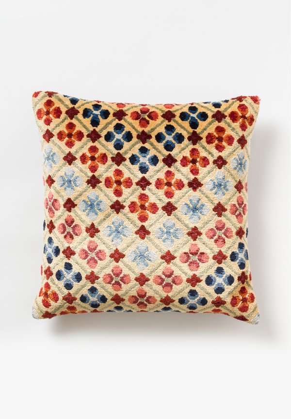Tibet Home Hand Knotted & Woven Square Pillow in Linga	