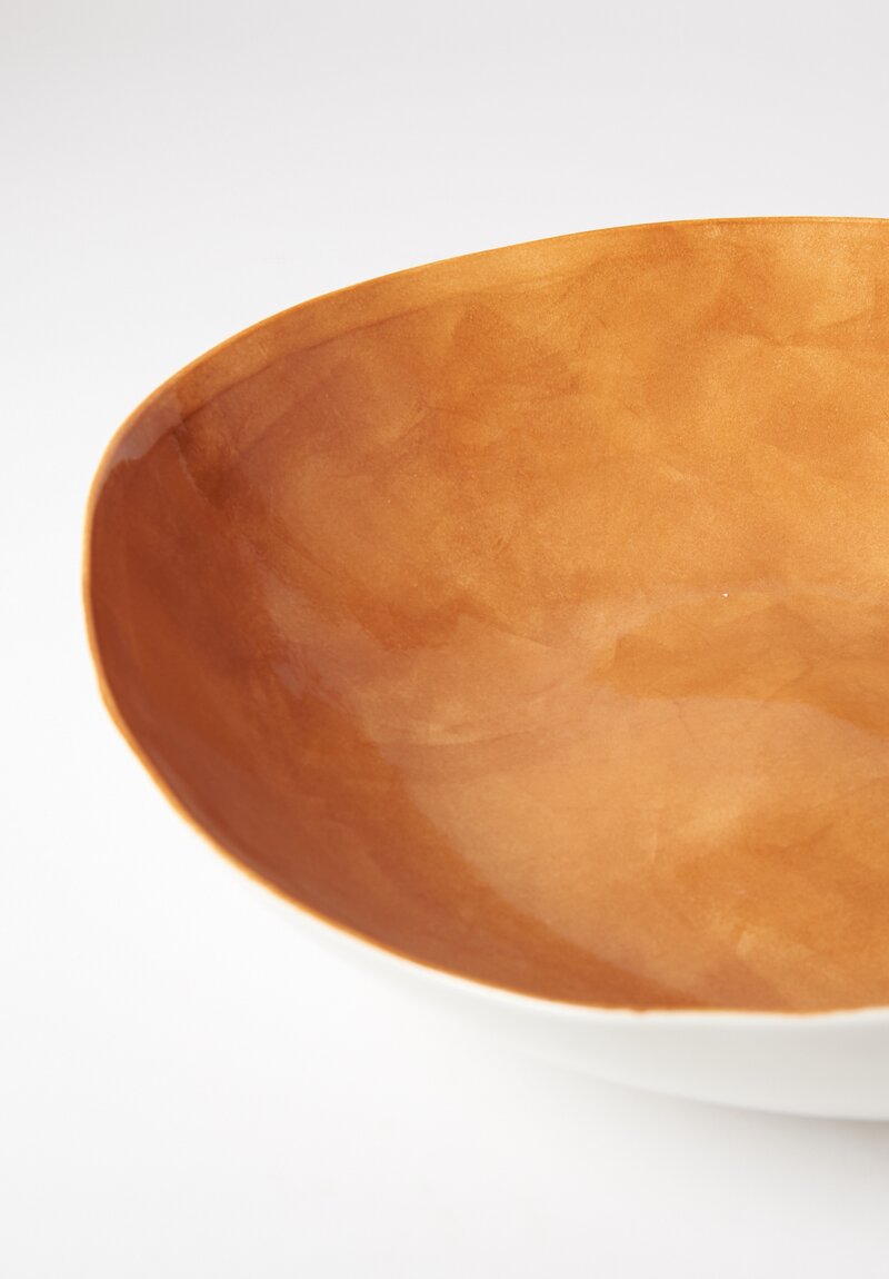 Bertozzi Large Porcelain Serving Bowl in Orange	