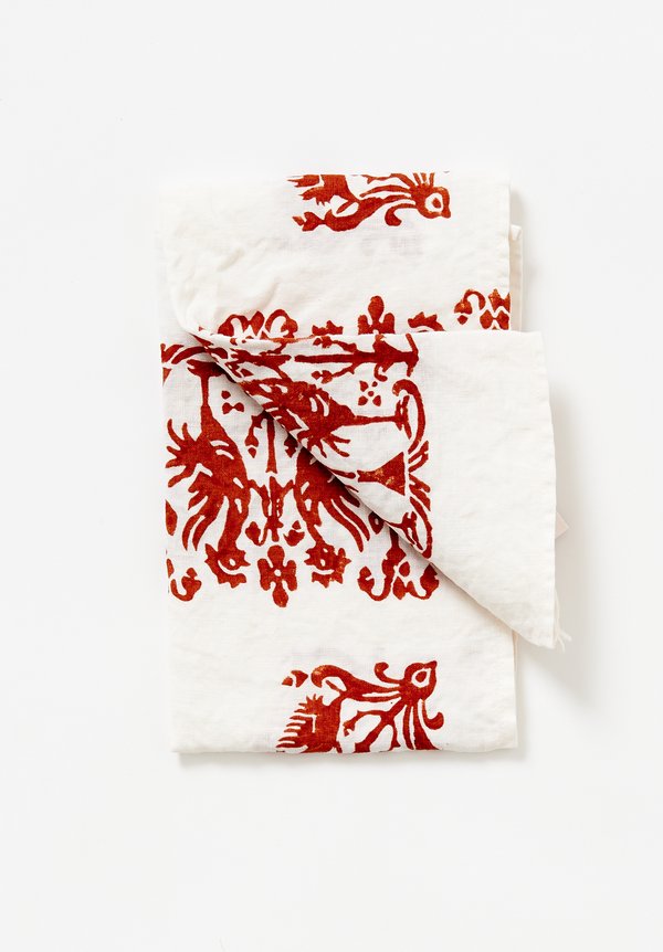 Bertozzi Handmade Linen Kitchen Towel in Roster Coccio	