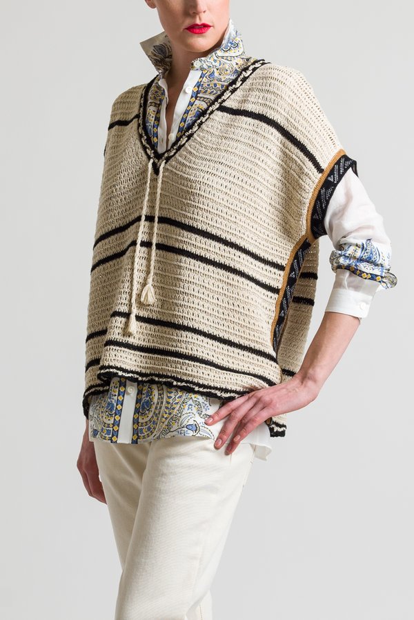 Etro Loose Knit Top in Ivory