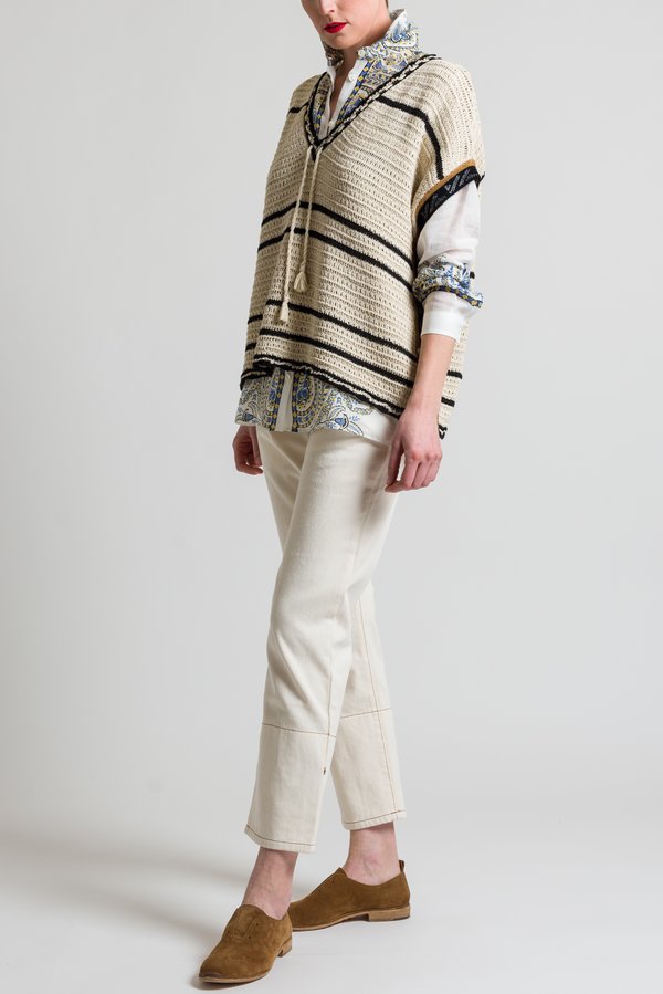 Etro Loose Knit Top in Ivory