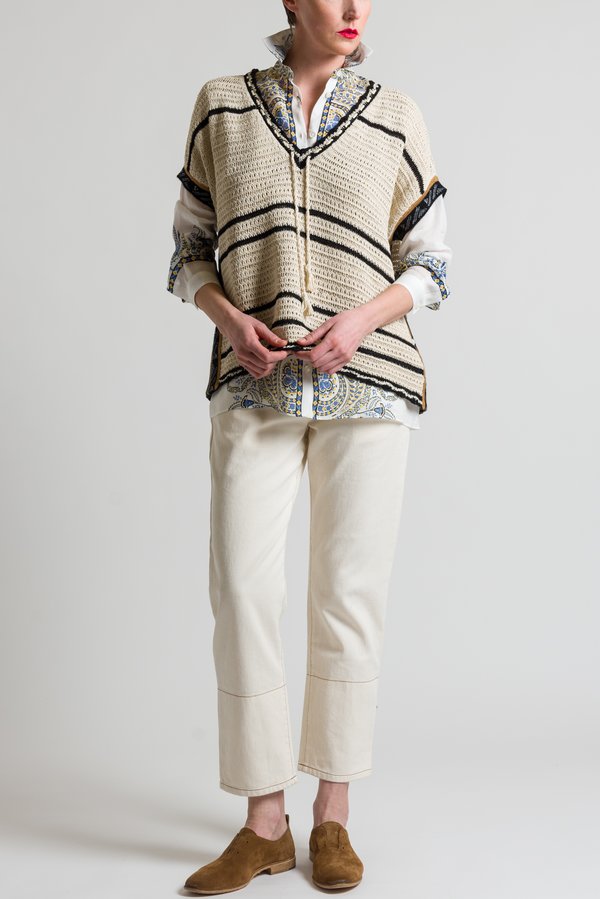 Etro Loose Knit Top in Ivory