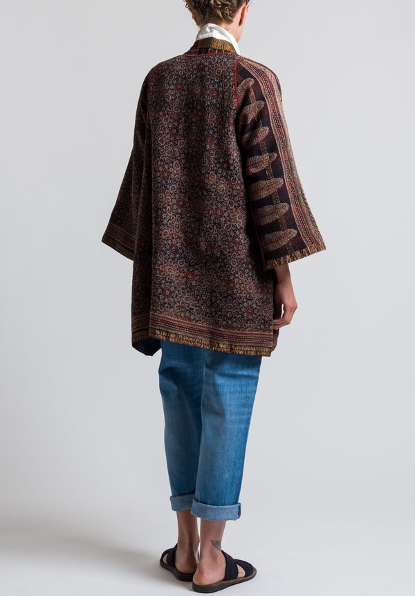 Mieko Mintz 2-Layer Ombre Patch Jacket in Chestnut/ Purple | Santa Fe ...