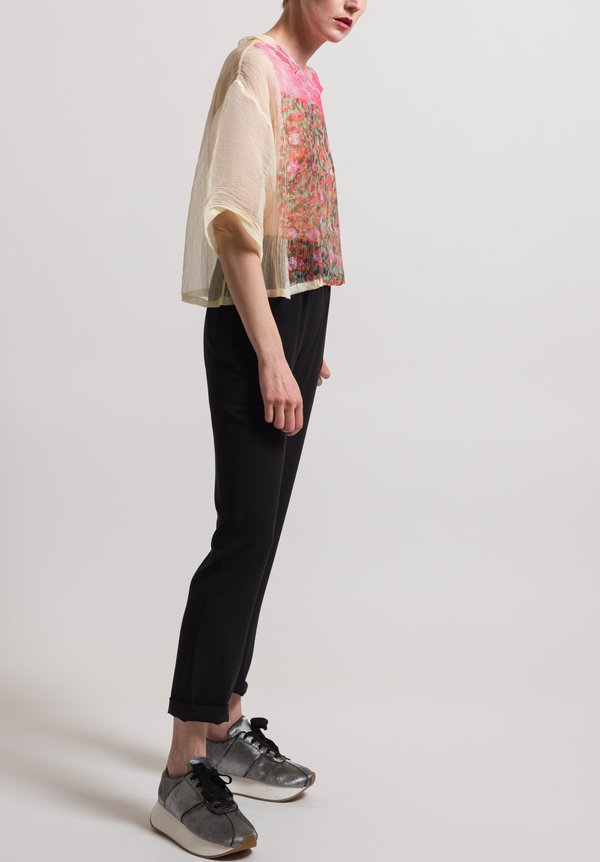 Anntian Breeze Top in Pink Flowers	