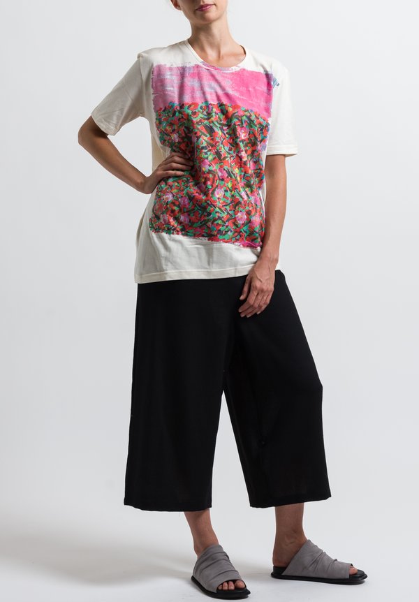 Anntian Printed T-Shirt in Pink Flowers	