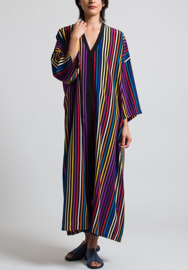 Etro Vibrant Striped Dress in Multicolor	