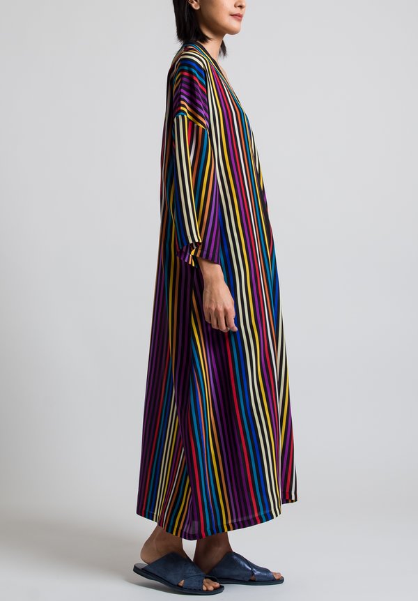 Etro Vibrant Striped Dress in Multicolor	