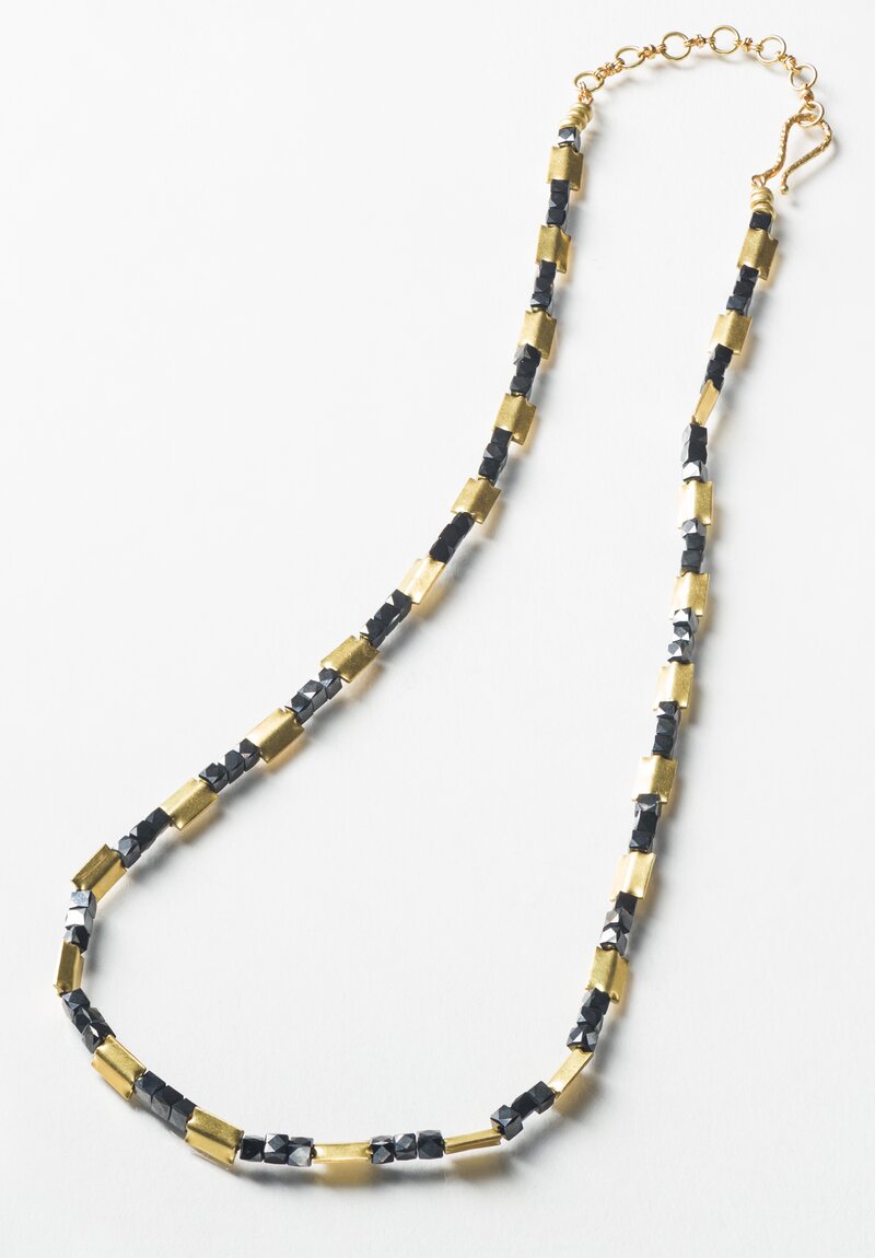 Karen Melfi 18K, Faceted Black Diamond Necklace