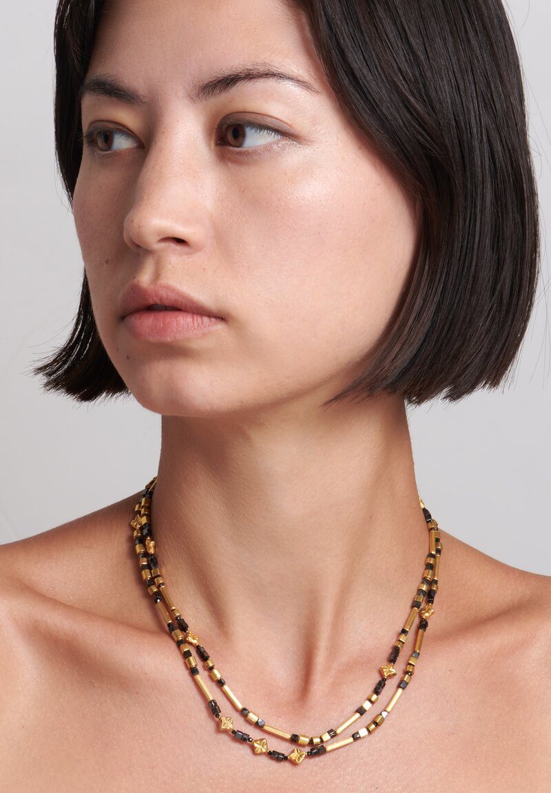 Karen Melfi 18K, Long Black Diamond Necklace	