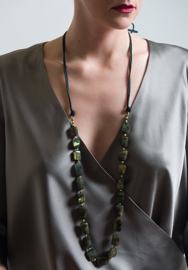 Karen Melfi 18K, Tourmaline Cord Necklace