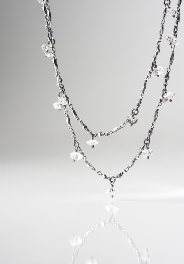Miranda Hicks Herkimer Diamond Fringe Necklace	