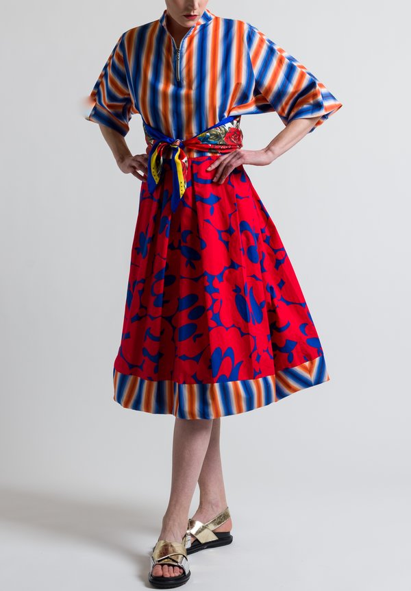 Marni Stripe & Floral Print Dress in Multicolor | Santa Fe Dry 