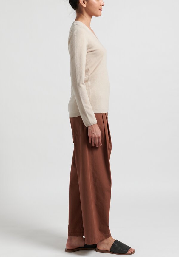 Brunello Cucinelli Pleated Baggy Trousers in Sienna	