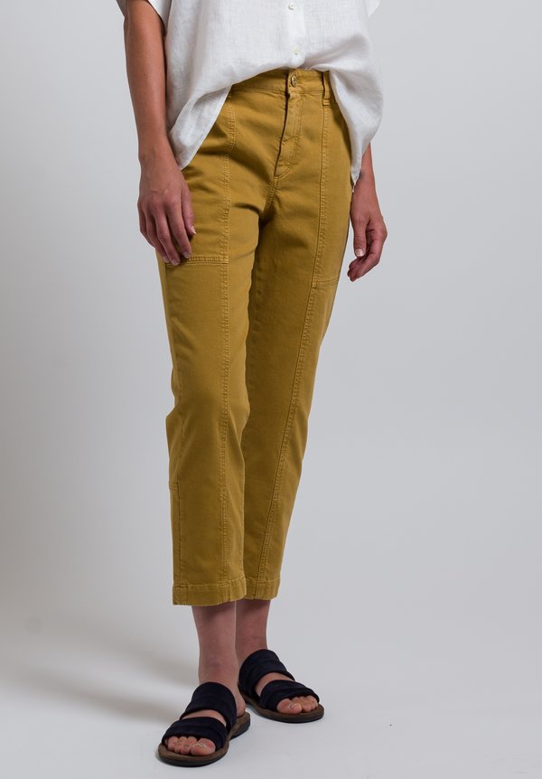 Brunello Cucinelli Denim Workwear Trousers in Ochre | Santa Fe Dry ...