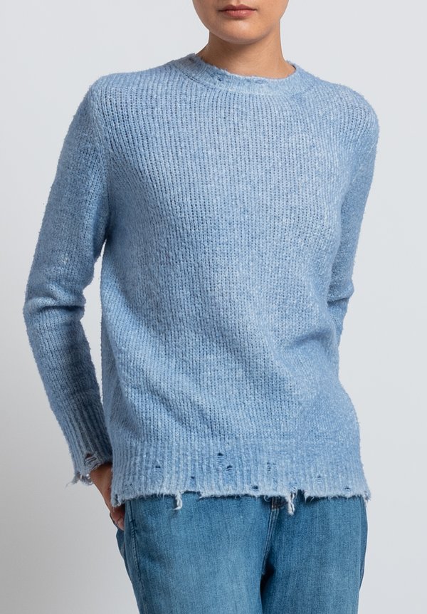 Avant Toi Destroyed Knit in Blue	