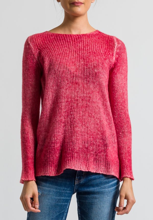 Avant Toi Loose Knit Sweater in Rose	