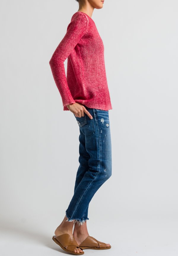 Avant Toi Loose Knit Sweater in Rose	