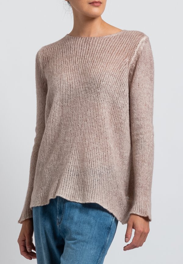 Avant Toi Loose Knit Sweater in Pink	