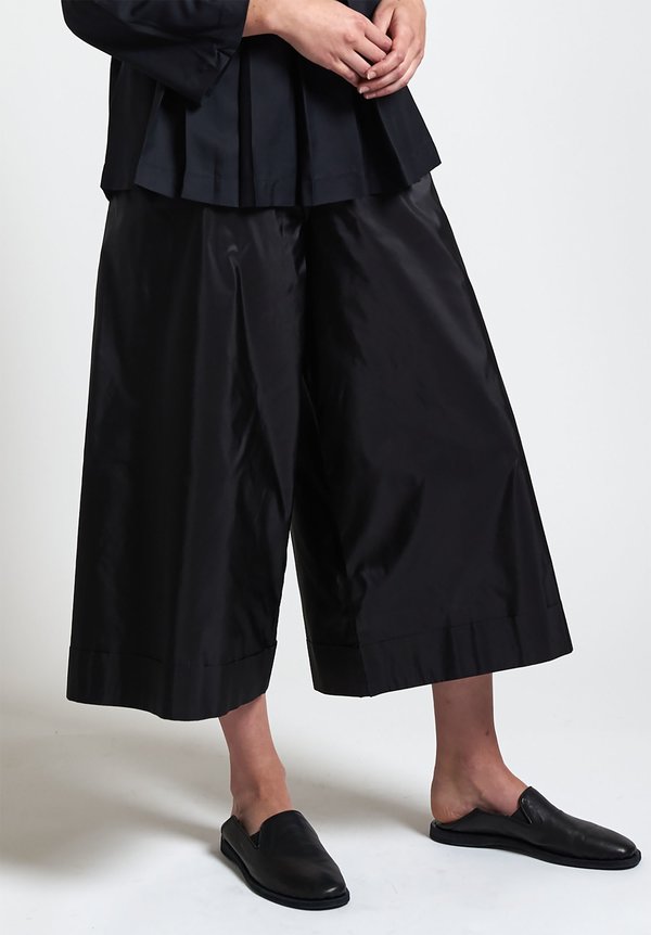 Daniela Gregis Silk Tognon Culotte Pants in Black	