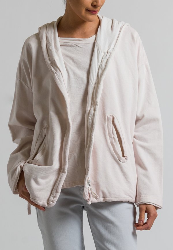 Rundholz Black Label Multi-Zipper Hooded Jacket in Rose	