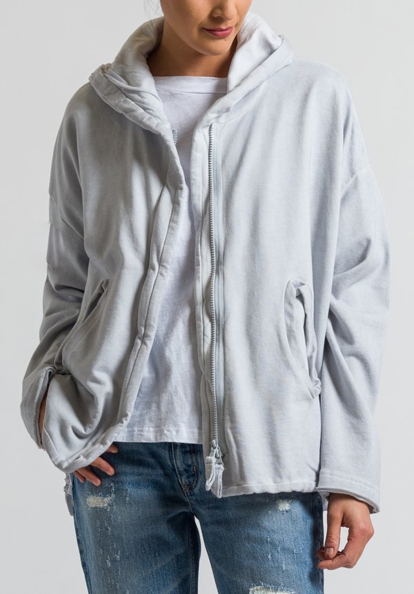 Rundholz Black Label Multi-Zipper Hooded Jacket in Grey	