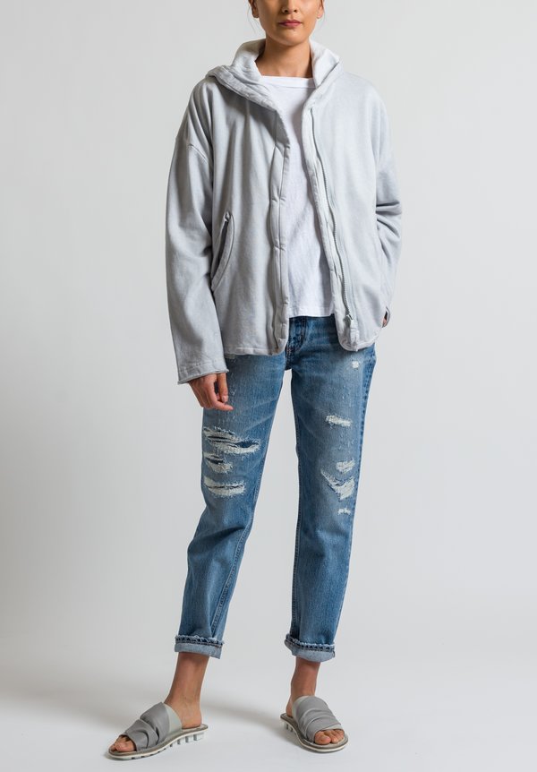Rundholz Black Label Multi-Zipper Hooded Jacket in Grey	