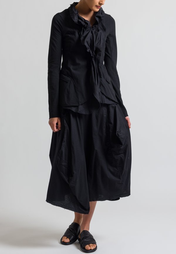 Rundholz Black Label Ruffle Detail Skirt in Black	