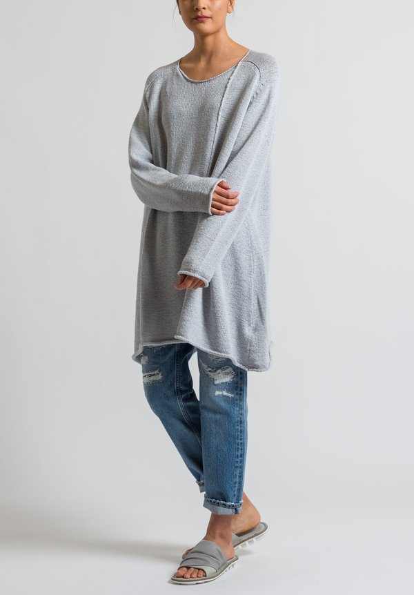 Rundholz Black Label Long Oversized Sweater in Grey	