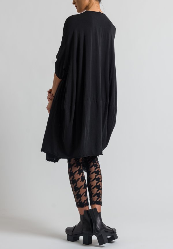 Rundholz Black Label Asymmetrical Ruffle Dress in Black	