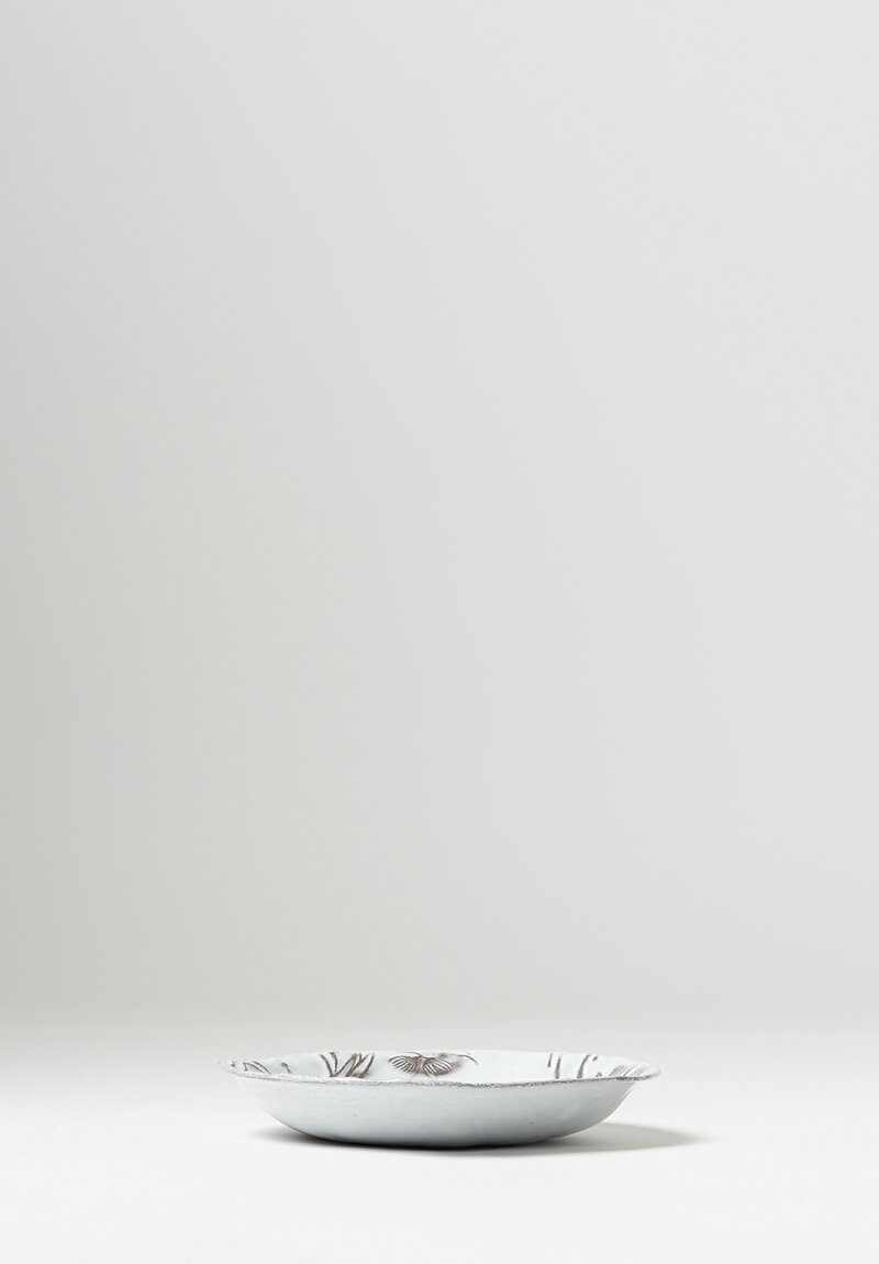Astier de Villatte Robinson Small Soup Plate in White & Grey	