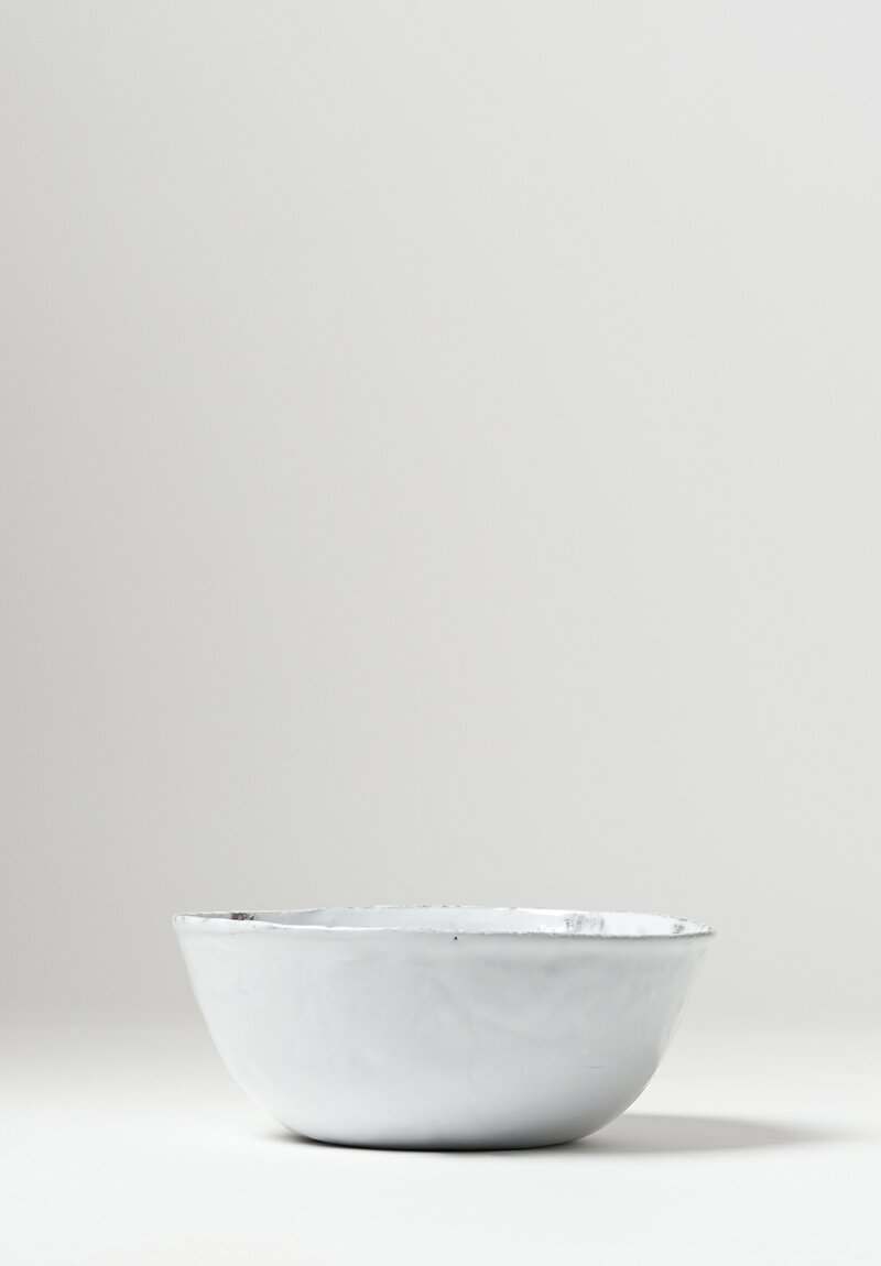 Astier de Villatte Large Robinson Salad Bowl in White / Grey	