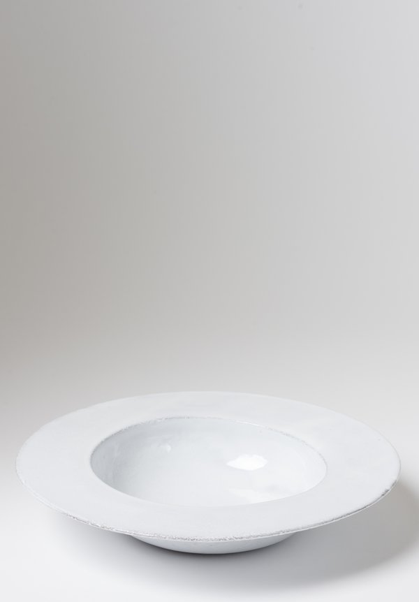Astier de Villatte Villa Medici Small Round & Deep Platter in White	