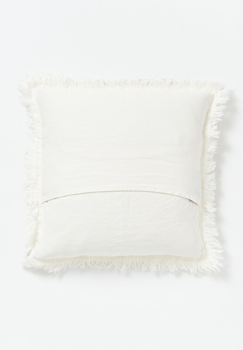 Himla Linen Hannelin Square Pillow in White