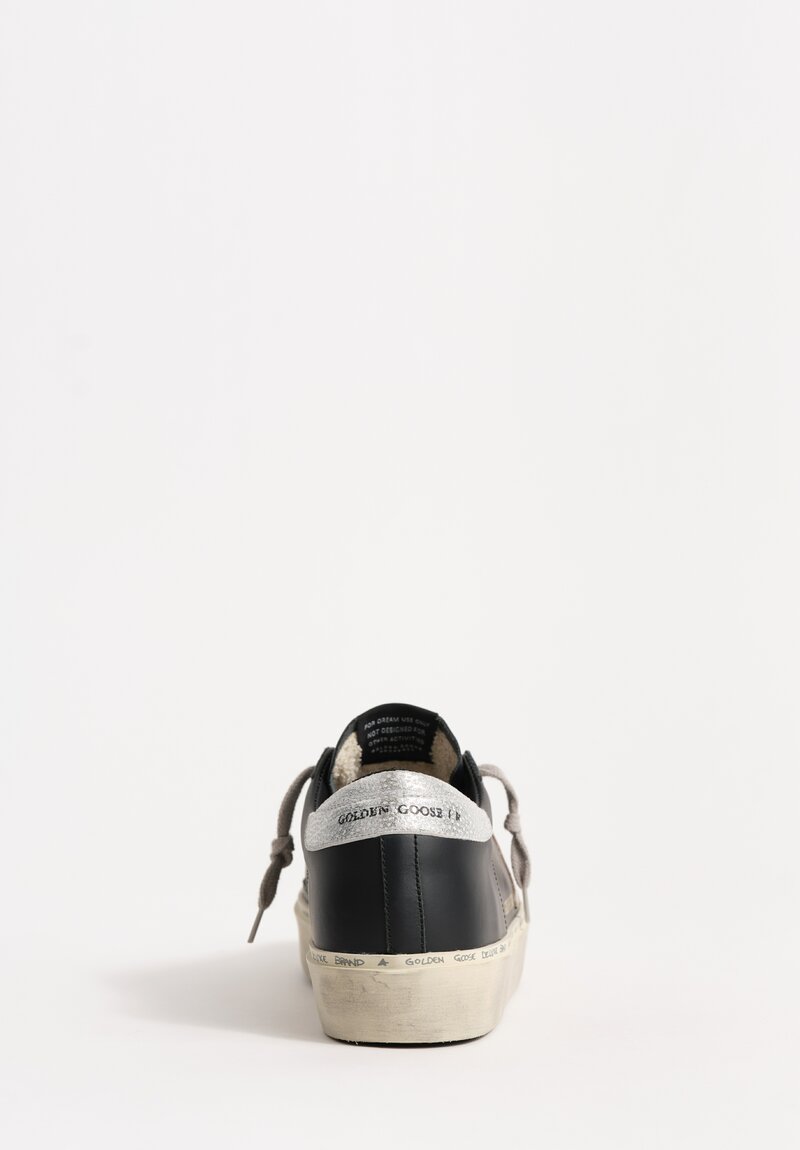 Golden Goose Hi-Star Sneaker in Black / Shiny Star