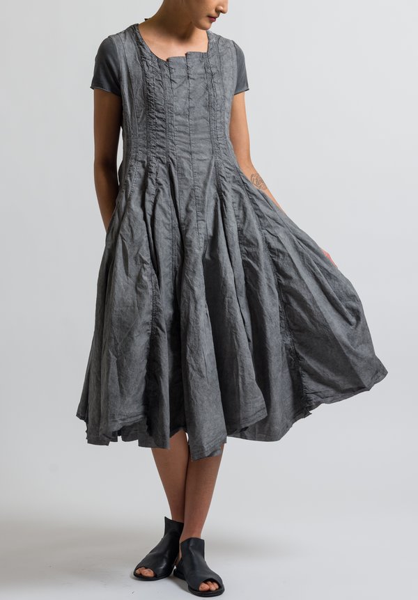 Rundholz Dip Fit and Flare Dress in Coal	